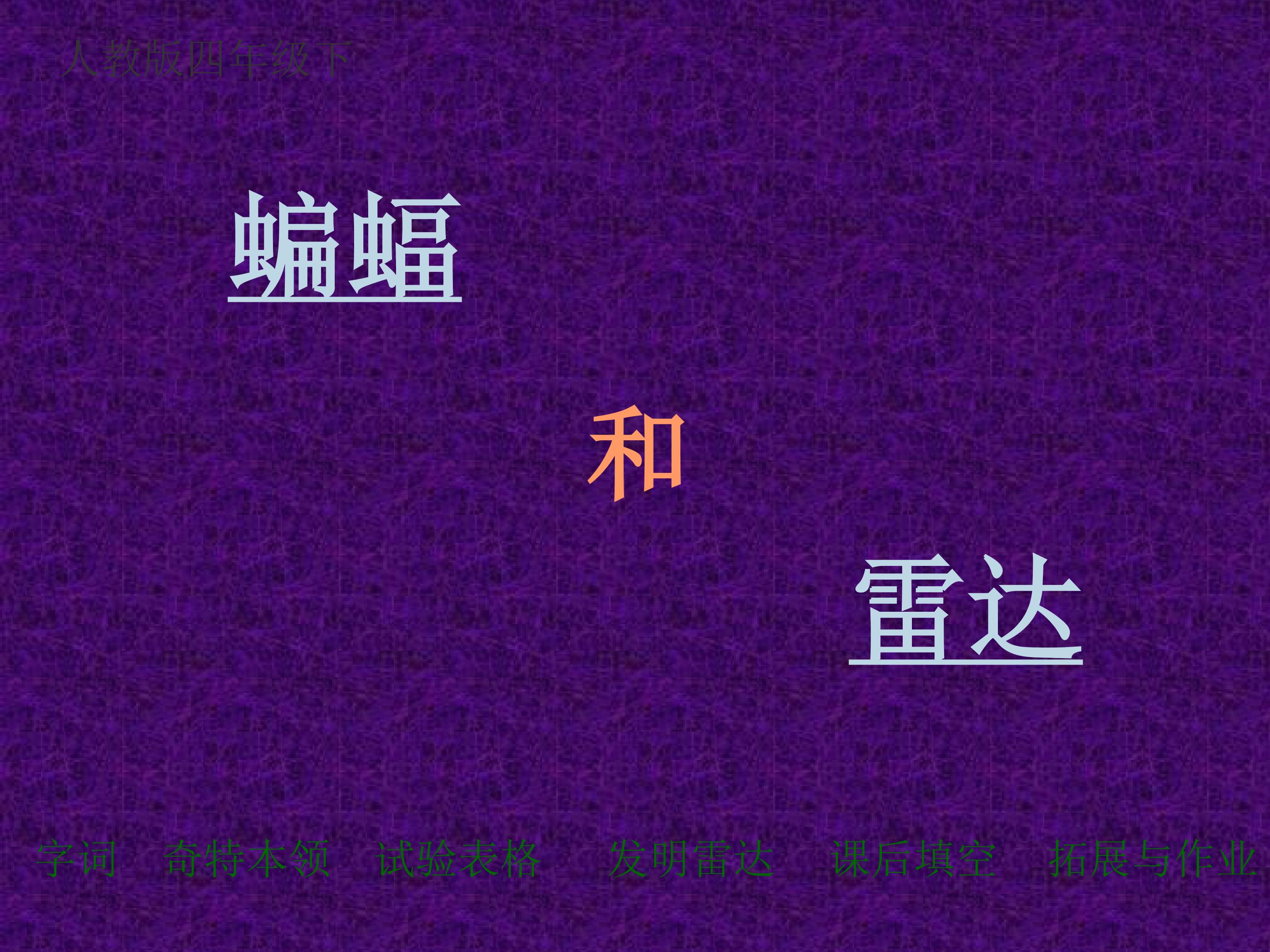 蝙蝠与雷达