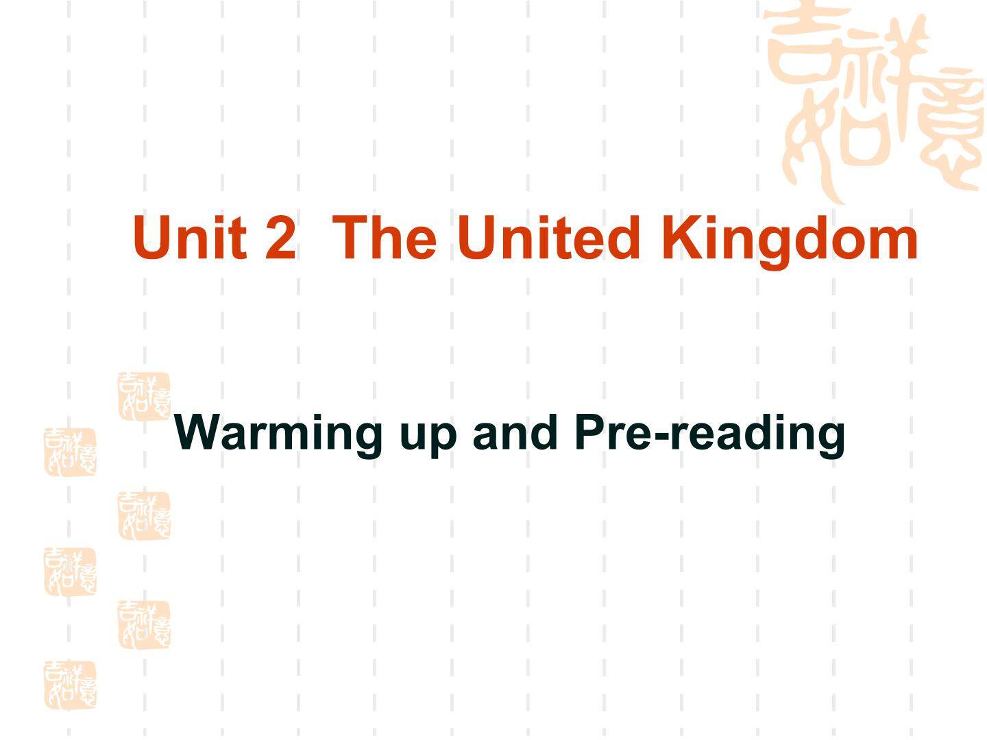 unit 2 The United Kingdom