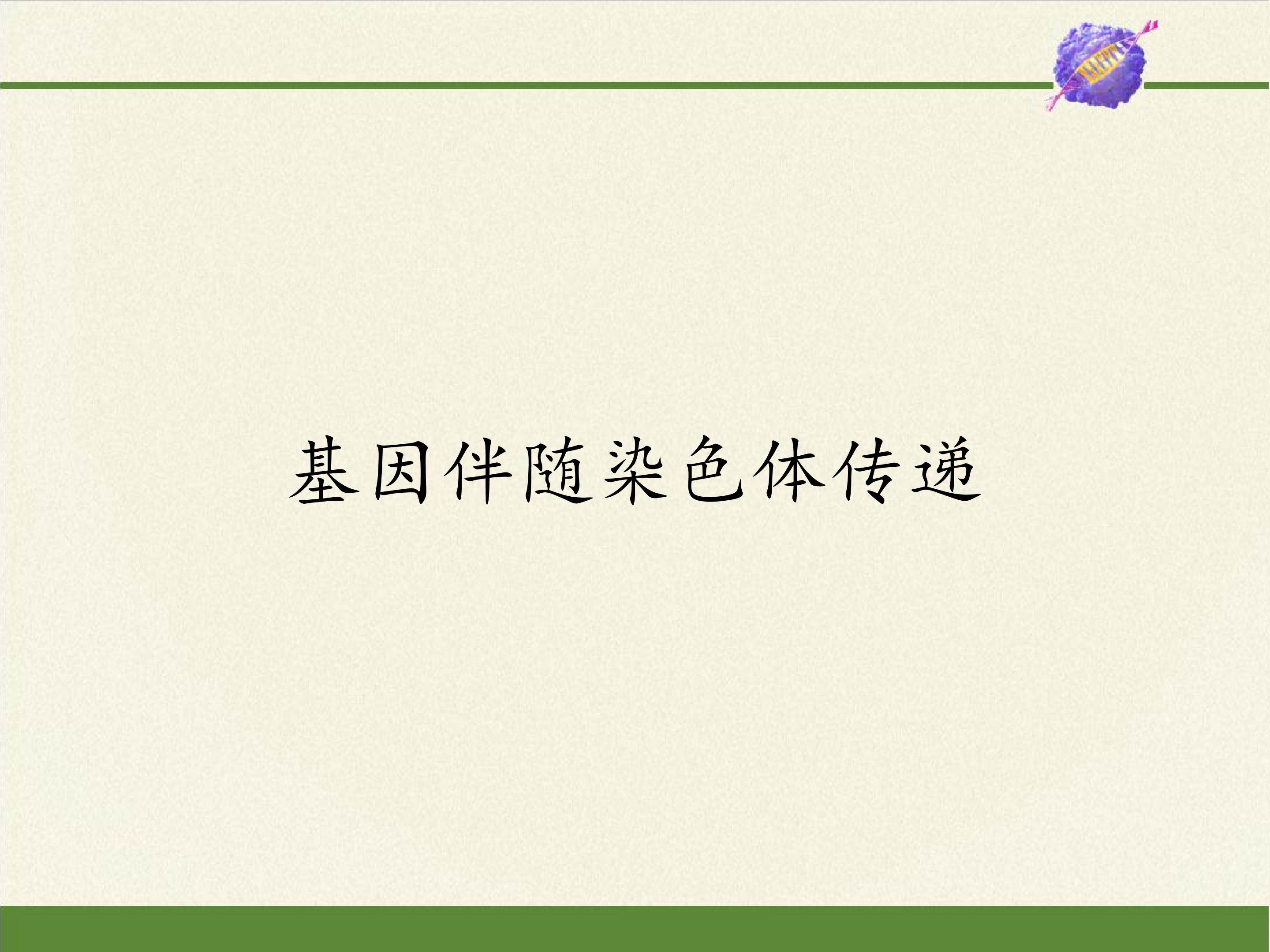 基因伴随染色体传递