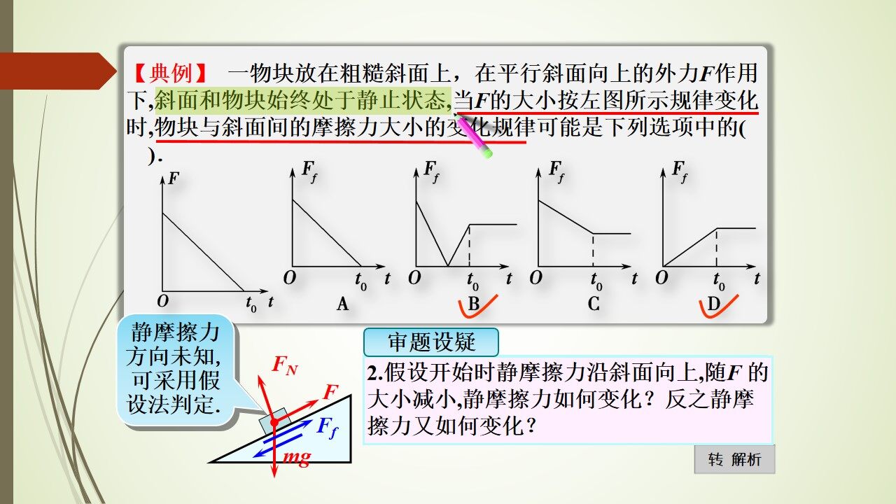 假设法在平衡问题中的应用——例证突破