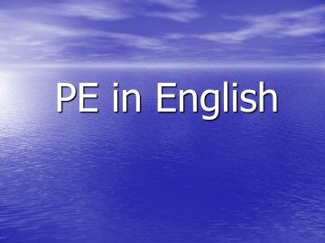PE in English_课件1