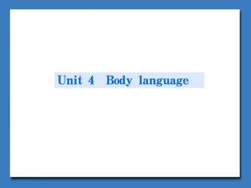 Body language_课件14