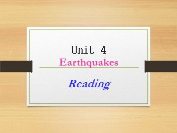 Unit 4 Earthquakes