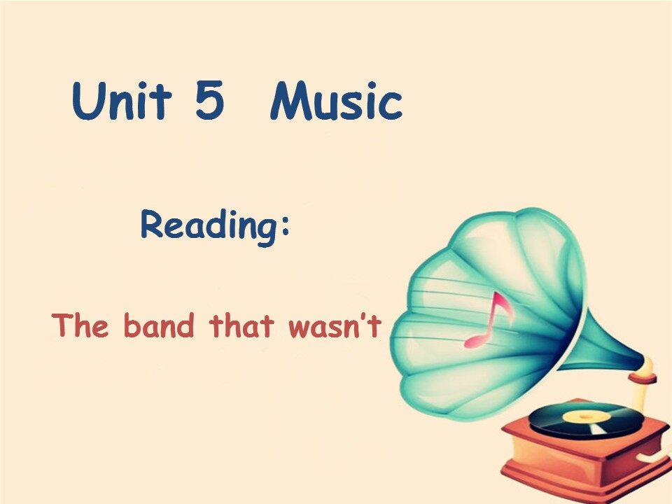 The band that wasn't