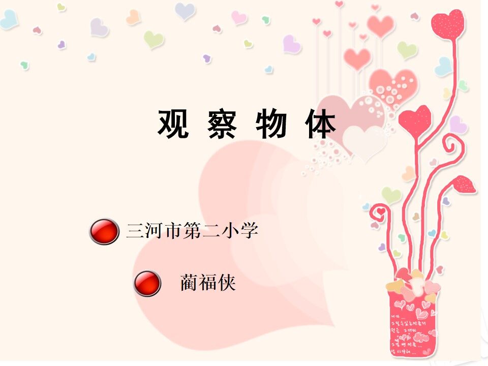 信息窗（观察物体）