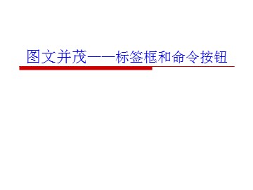 图文并茂——标签框和命令按钮_课件1