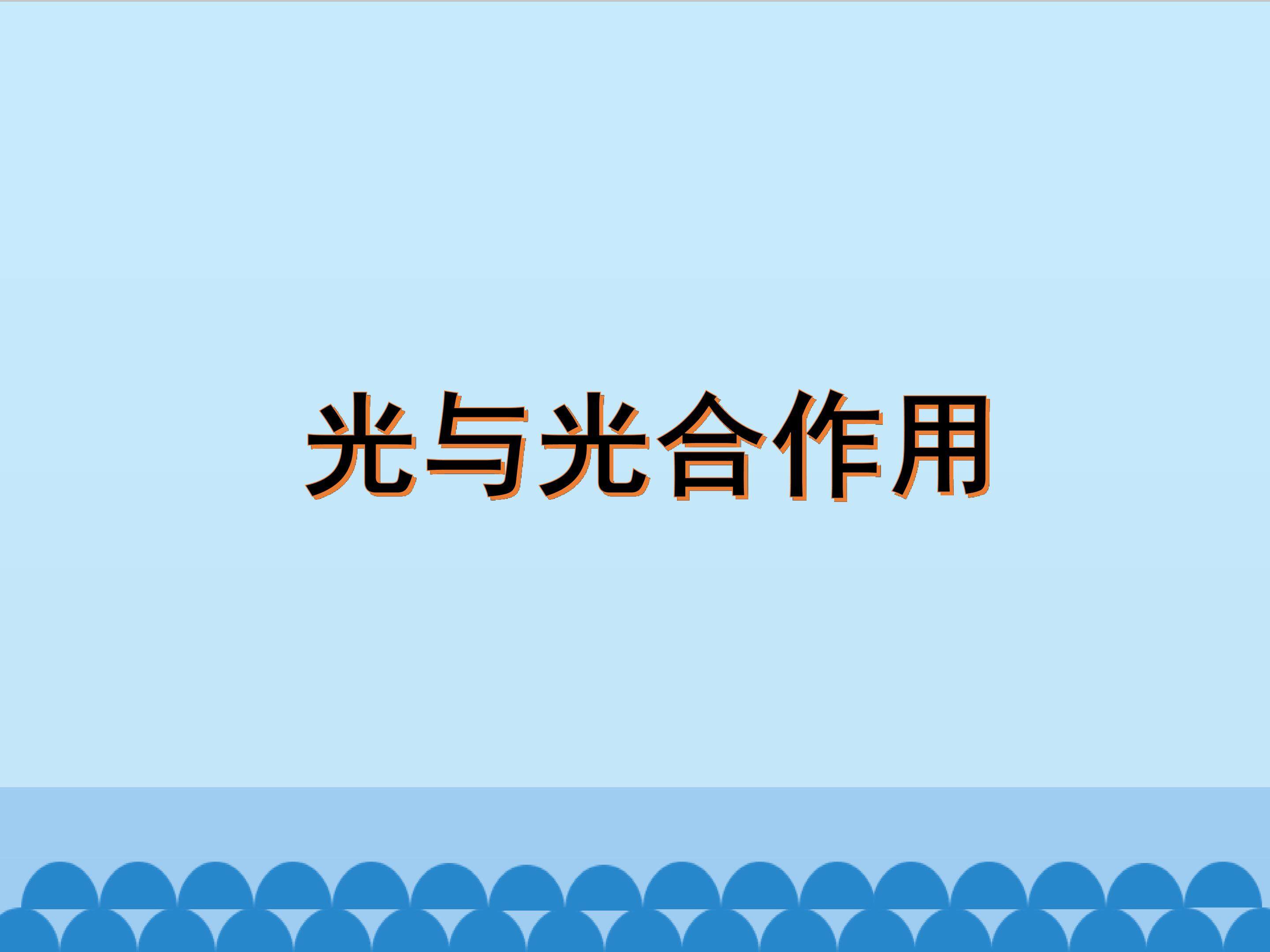 捕获光能的色素和结构_课件1