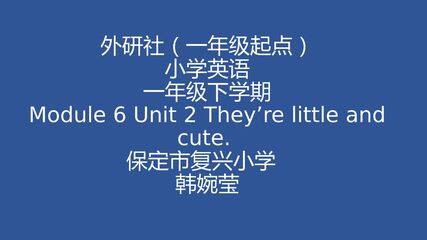 Module6 Unit2 They're little and cute.