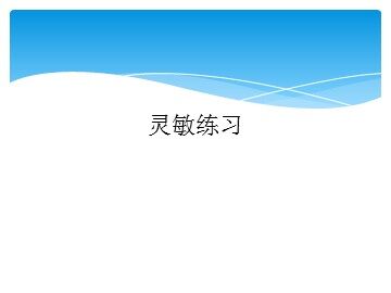 灵敏练习_课件1