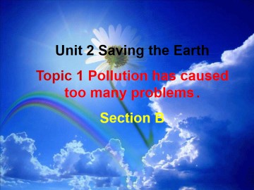 Topic 1. Pollution has caused too many problems._课件1