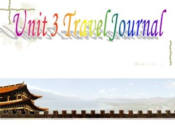 Unit 3 Travel journal