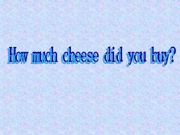 How much cheese did you buy？_课件1