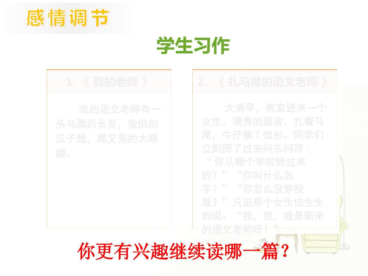 写出人物的特点——让人物闪亮登场