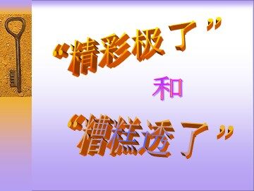 19 “精彩极了”和“糟糕透了”