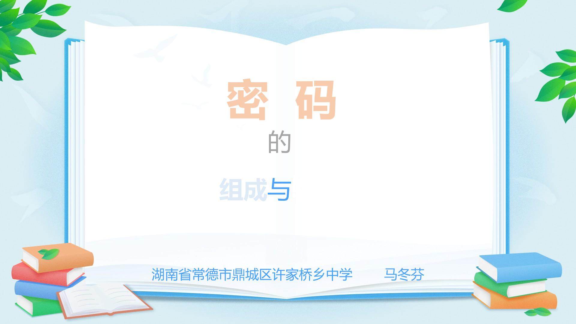 密码的组成与输入