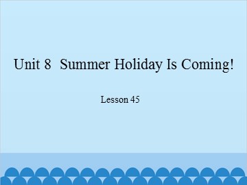 Unit 8  Summer Holiday Is Coming!-Lesson 45_课件1