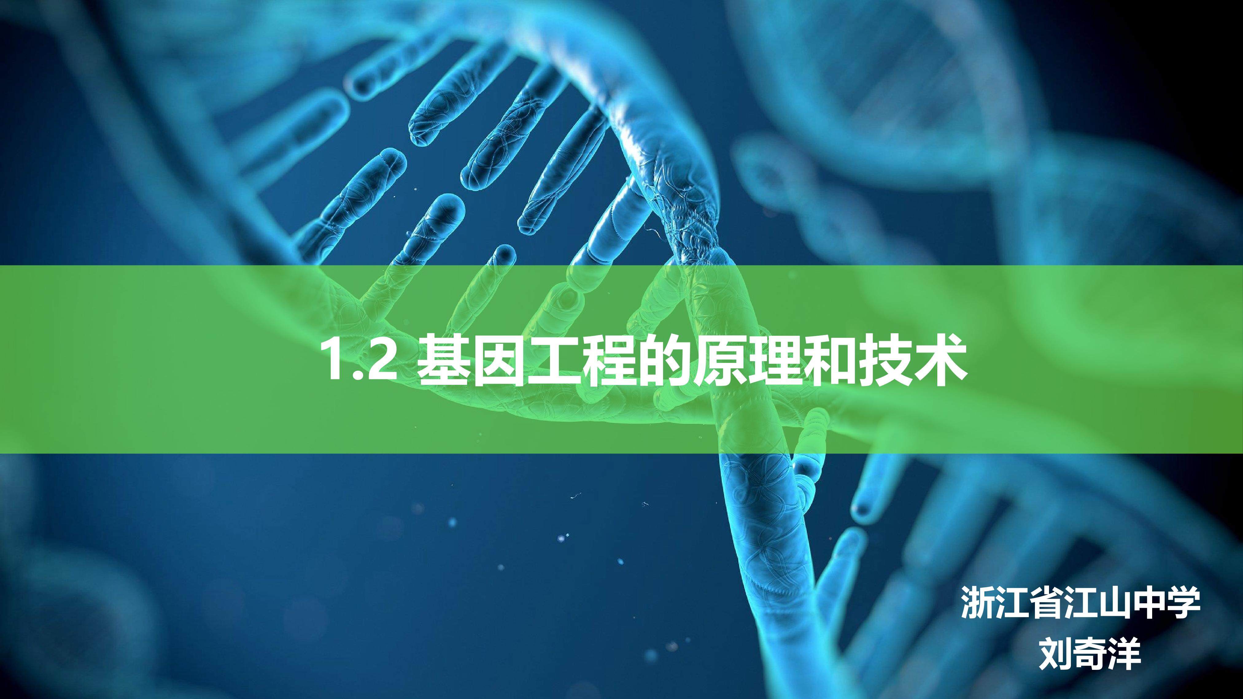 基因工程的原理和技术