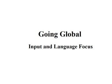 Input and Language Focus_课件1