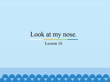 Look at my nose.-Lesson 16_课件1