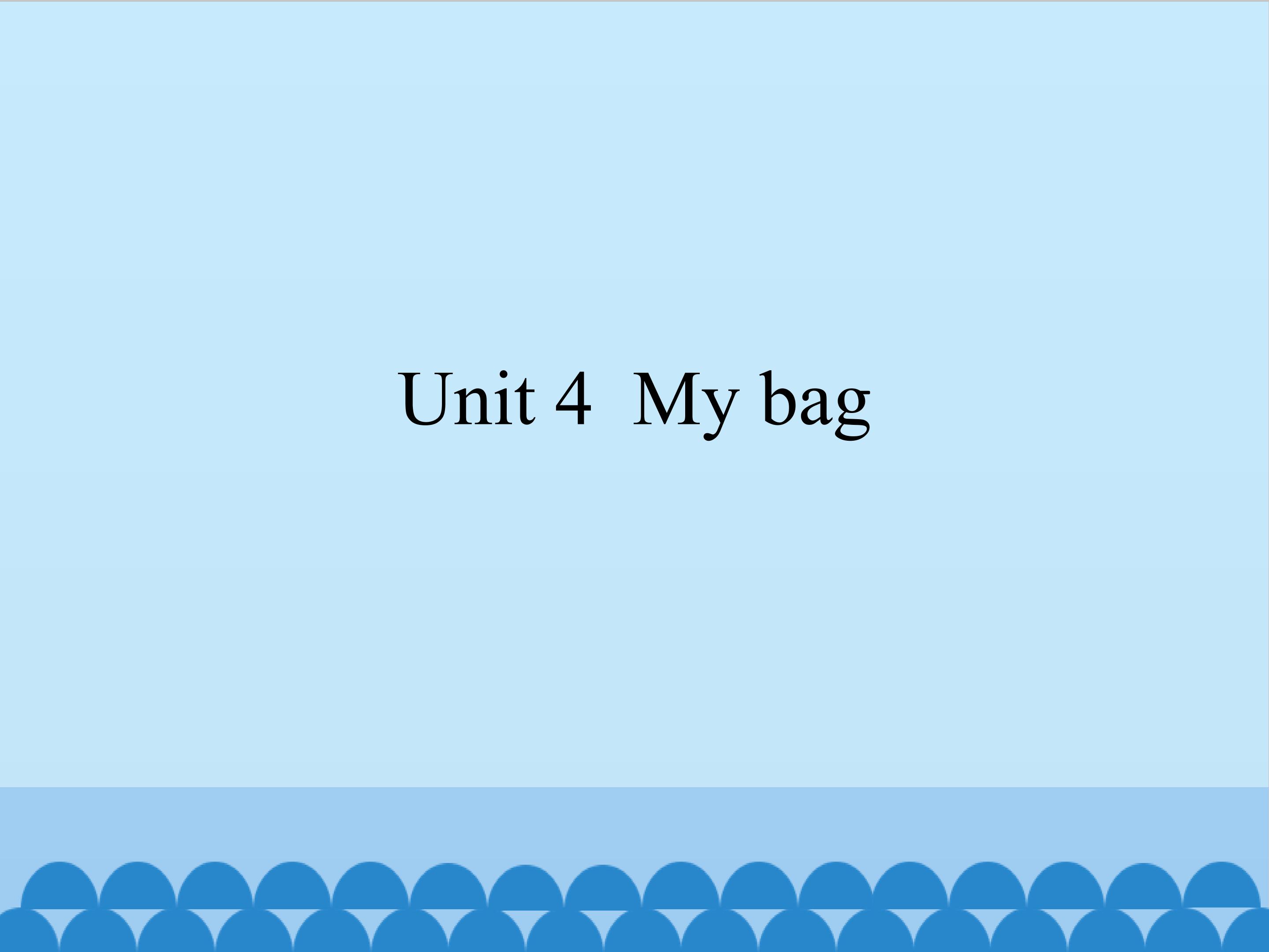 Unit 4 My bag_课件1