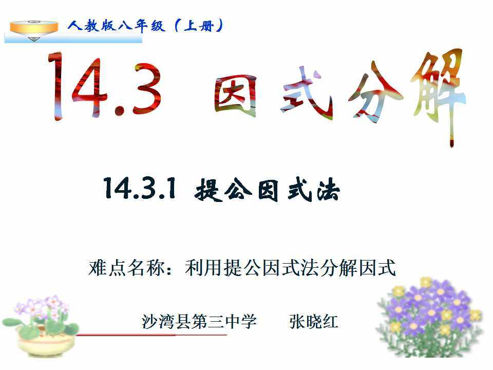 利用提公因式法分解因式