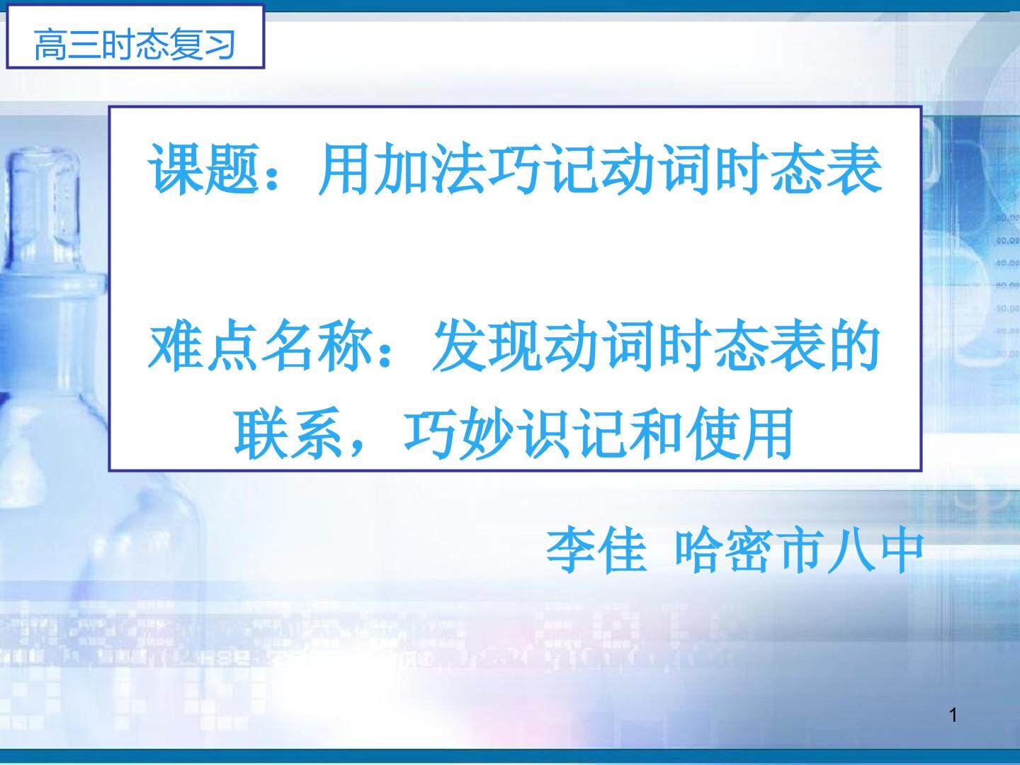 用加法巧记动词时态表