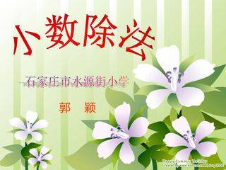 除数是整数的小数除法