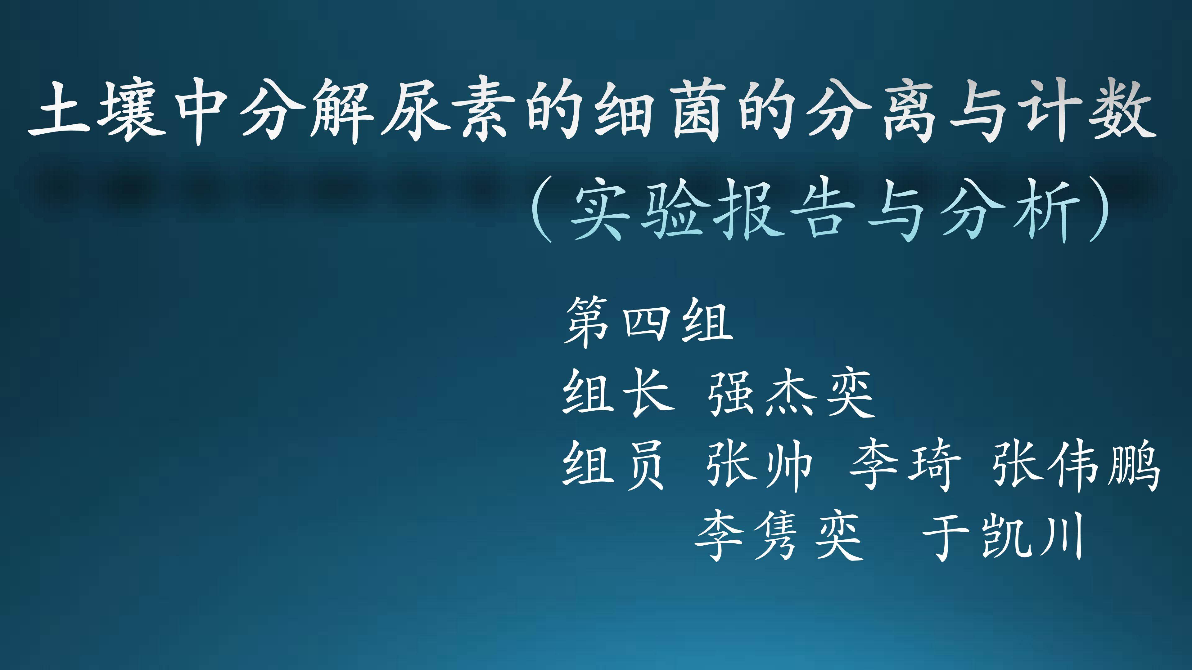 第4组同学的实验结果分析课件