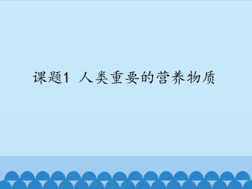 课题1 人类重要的营养物质_课件1