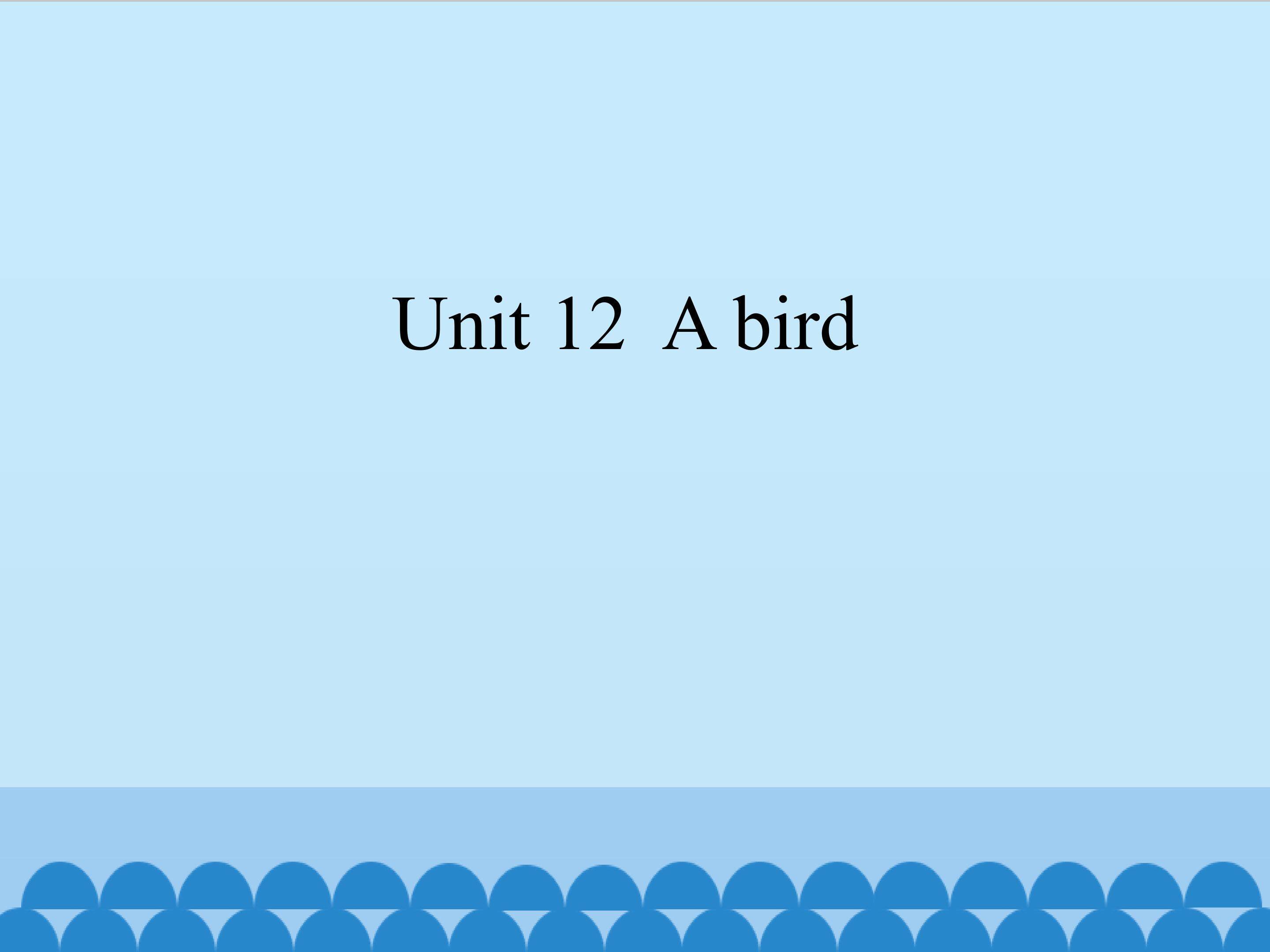 Unit 12 A bird_课件1