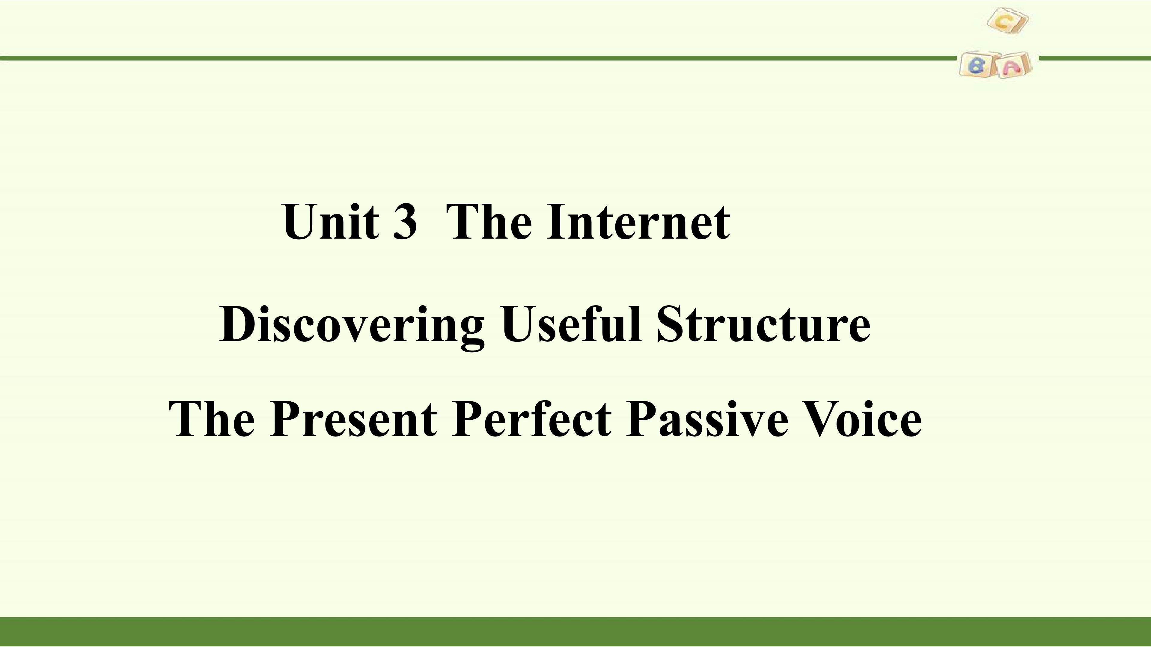 Unit 3 THE INTERNET-Discovering Useful Structure