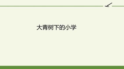 大青树下的小学