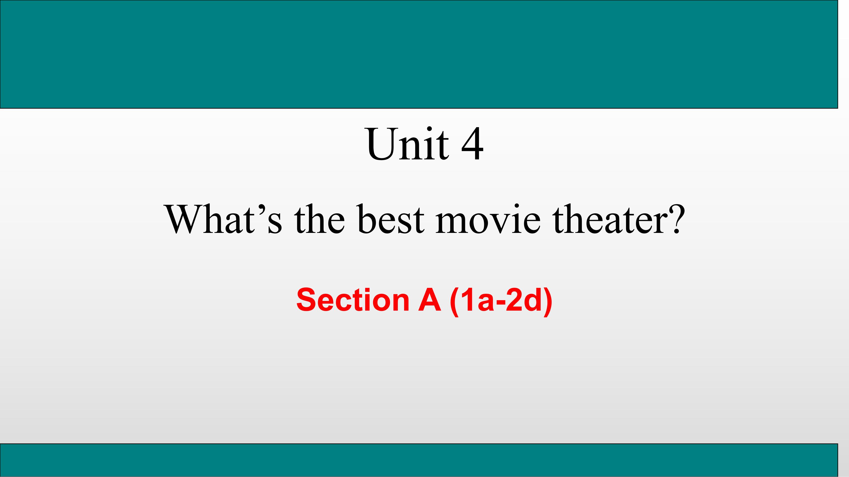 【课件】8年级上册英语人教版Unit 4 Section A 01