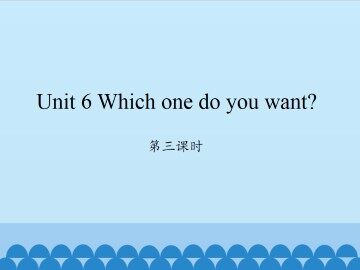 Unit 6 Which one do you want?-第三课时_课件1