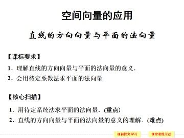直线的方向向量与平面的法向量_课件1