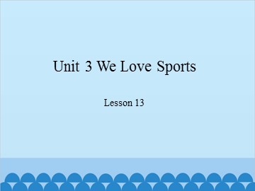 Unit 3 We Love Sports-Lesson 13_课件1