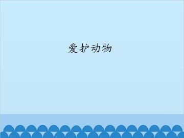 爱护动物_课件1