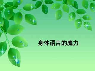 身体语言的魔力