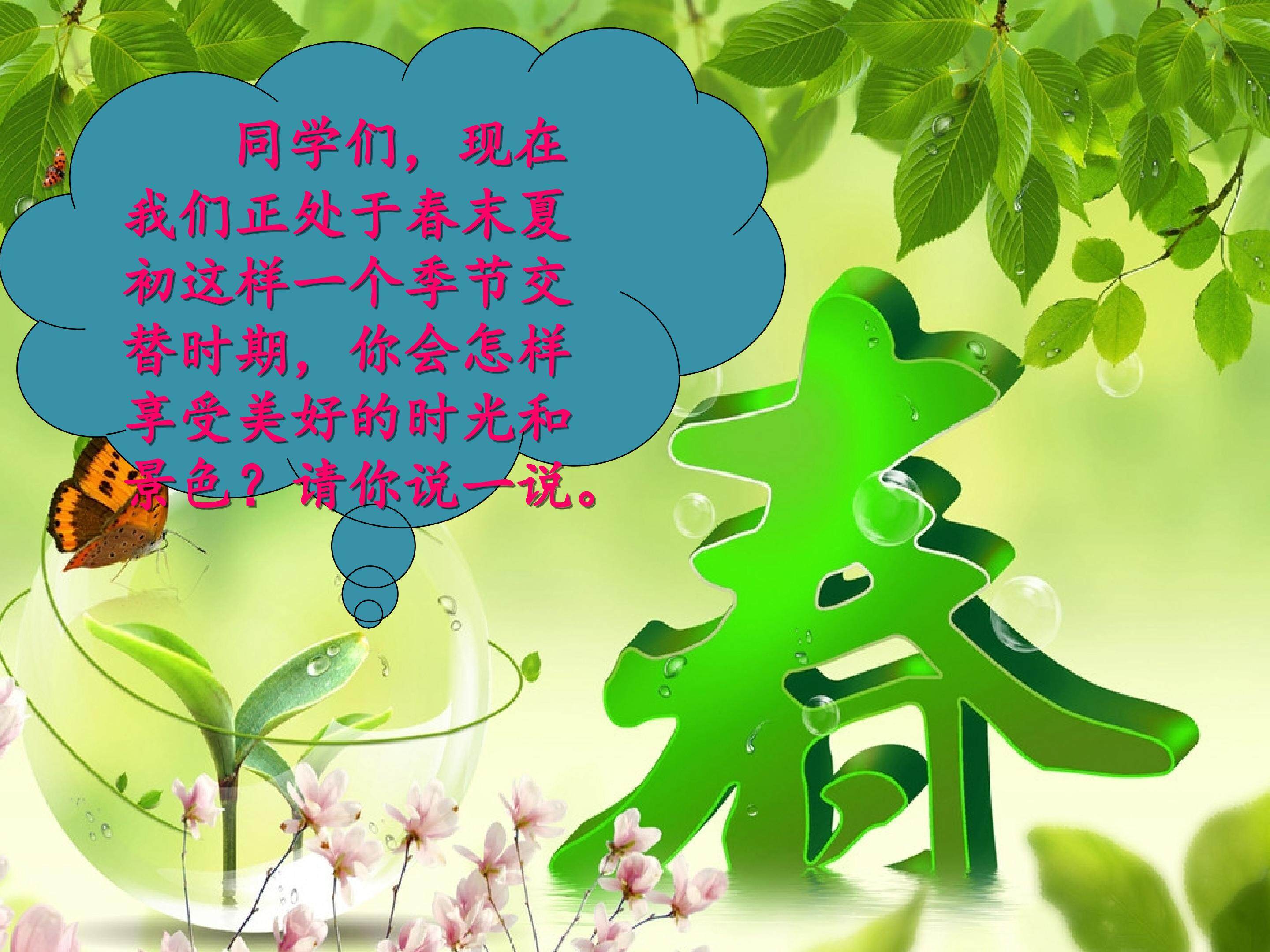 和我们一样享受春天