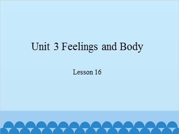 Unit 3 Feelings and Body- Lesson 16_课件1