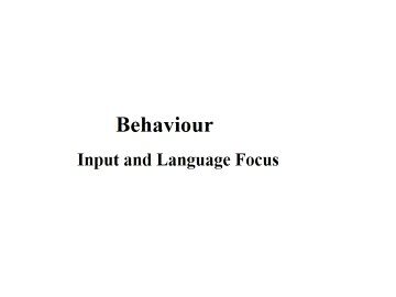 Input and Language Focus_课件1