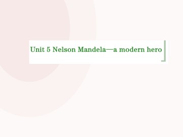 Nelson Mandela - a modern hero_课件18