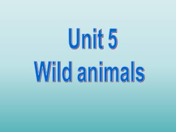 Unit 5 Wild animals_课件1