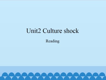 Unit 2 Culture shock（Reading）_课件1