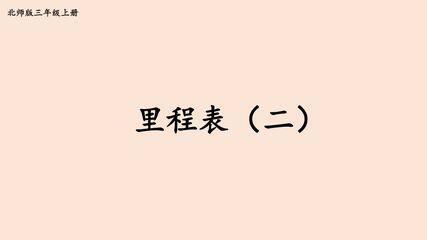3年级数学北师大版上册课件第3章《里程表(二)》01