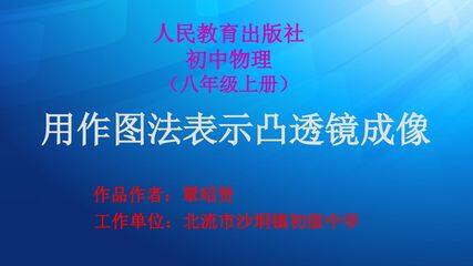 用作图法表示凸透镜成像