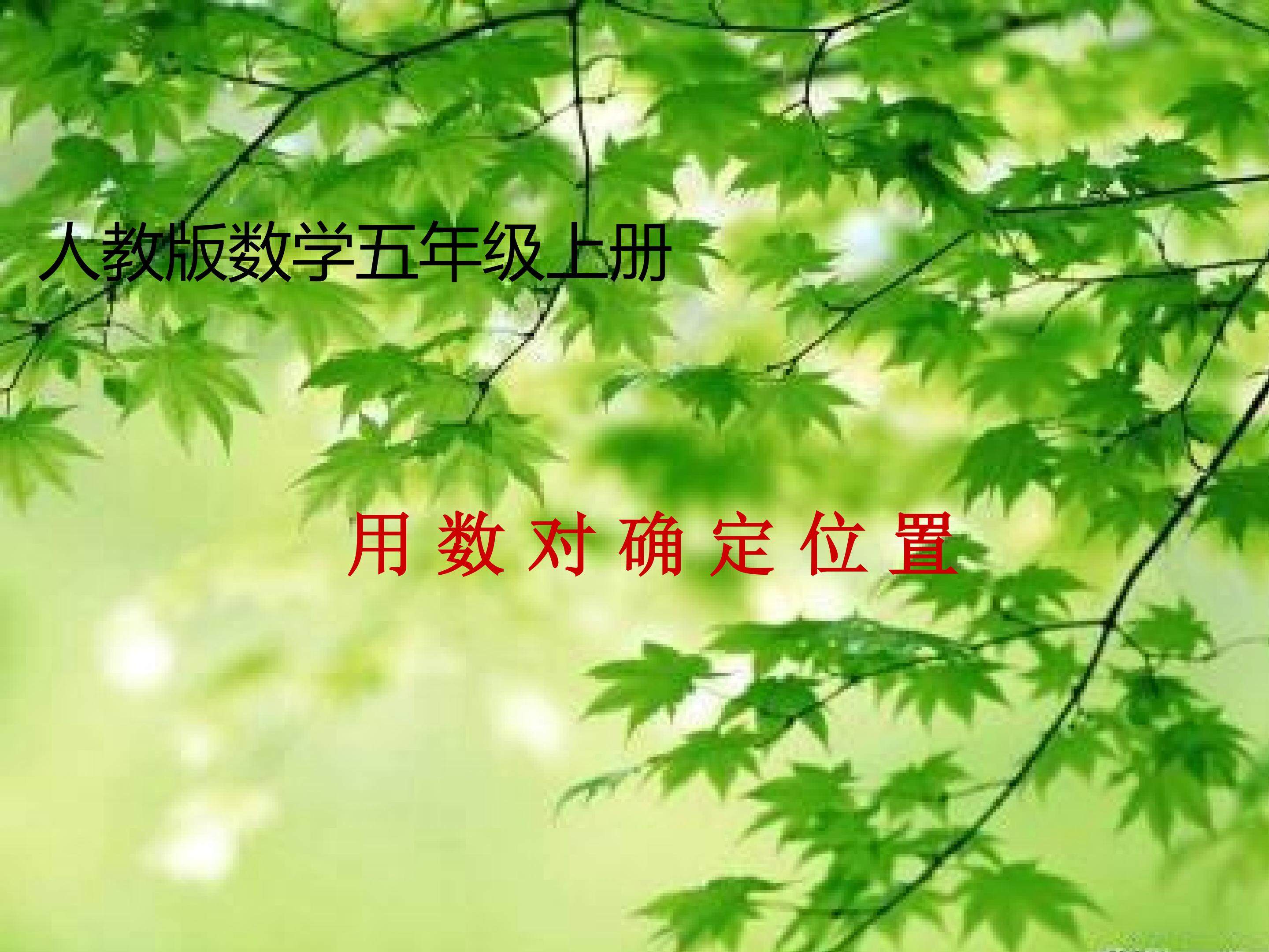 用数对确定位置