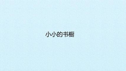 小小的书橱