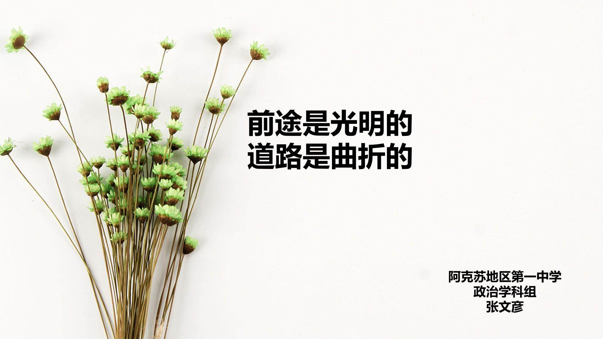 前途是光明的 道路是曲折的