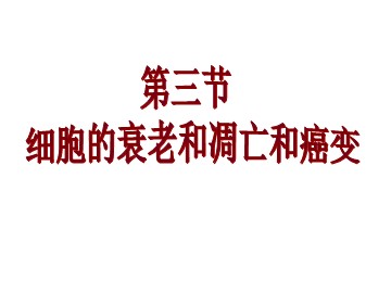 生物高中必修1第六章第四节课件5